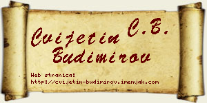 Cvijetin Budimirov vizit kartica